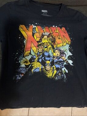 Marvel X-Men Retro Comic Tee in Black, Yellow and Blue